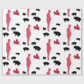 幸せな食事のVegeterianの包装紙 ラッピングペーパー (フラット)