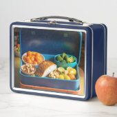 幸せな食事を取りなさい。 メタルランチボックス (インサイチュ)