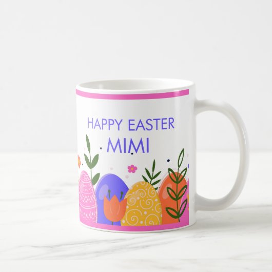 幸せな食事を楽しむミミのかわいいマグカップ コーヒーマグカップ (右)