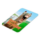 幸せな馬からのハッピーバースデー マグネット (左側)