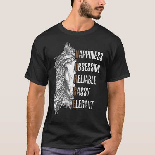 幸せな馬の馬 Tシャツ (正面)