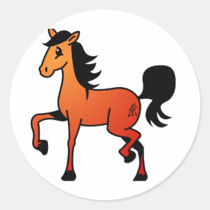 幸せな馬 ラウンドシール