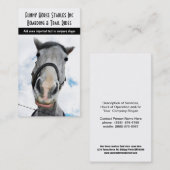 幸せな馬! Horseyおもしろいな微笑 名刺 (正面/裏面)