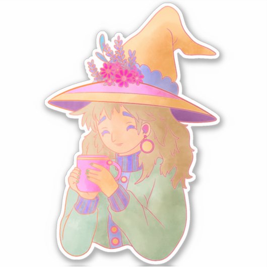 幸せな魔女 シール (正面)