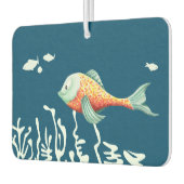 幸せな魚と海絵画の下でかわいい カーエアーフレッシュナー (左)