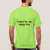 幸せな魚に飢えている Tシャツ (裏面)