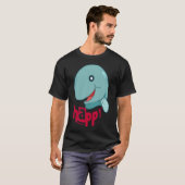 幸せな魚のキャラクター Tシャツ (正面フル)