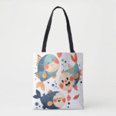 幸せな魚の友達 トートバッグ (正面)