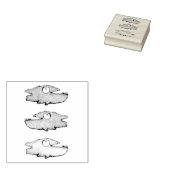 幸せな魚を泳ぐ ラバースタンプ (押印)