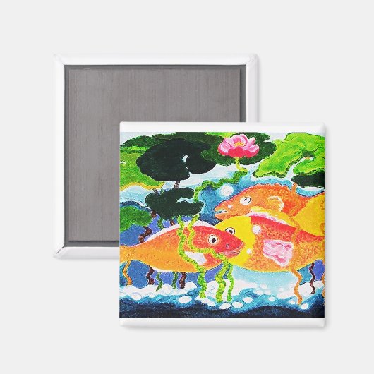 幸せな魚 マグネット (正面/裏面)