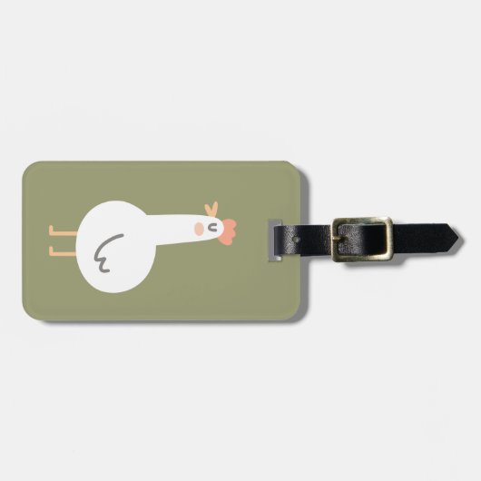 幸せな鶏 ラゲッジタグ (正面横)