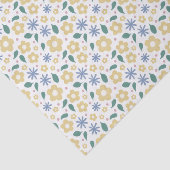 幸せな黄色と青の花のティッシュペーパー 薄葉紙 (詳細)