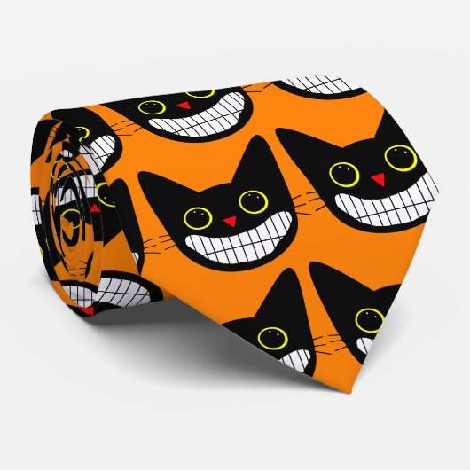 幸せな黒猫 ネクタイ (ロール)