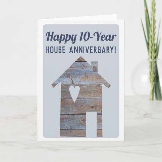 幸せな10年のHouseaversary カード (正面)