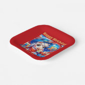 幸せな10歳のカウボーイポニー ペーパープレート (傾斜あり)