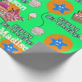 幸せな10誕生日包装紙バルーン#10 ラッピングペーパー (角)