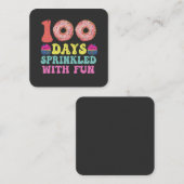 幸せな100日のおもしろい学校おもしろい スクエア名刺 (正面/裏面)