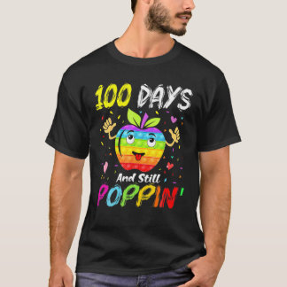 幸せな100日の学校とまだポピン100Th Da Tシャツ