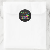 幸せな100日の学校と今でもIt子供 ラウンドシール (バッグ)