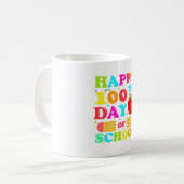 幸せな100日の学校の先生ギフト コーヒーマグカップ (正面左)