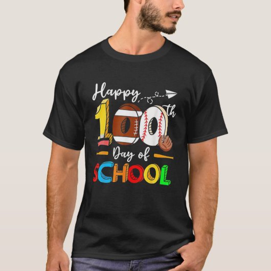 幸せな100日の学校の先生子供の子供の卒業 Tシャツ (正面)