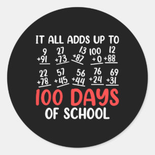 幸せな100日の学校の数学先生学生100t ラウンドシール