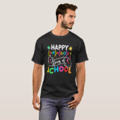 幸せな100日の学校の数学先生100日 Tシャツ (正面フル)