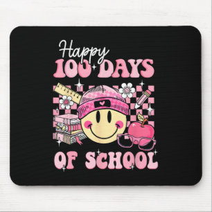 幸せな100日の学校先生子供レトロGroovy マウスパッド