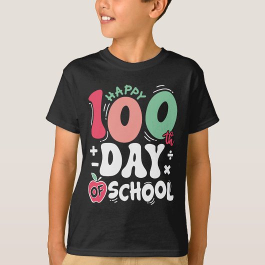 幸せな100日の学校先生100日Scho Tシャツ (正面)