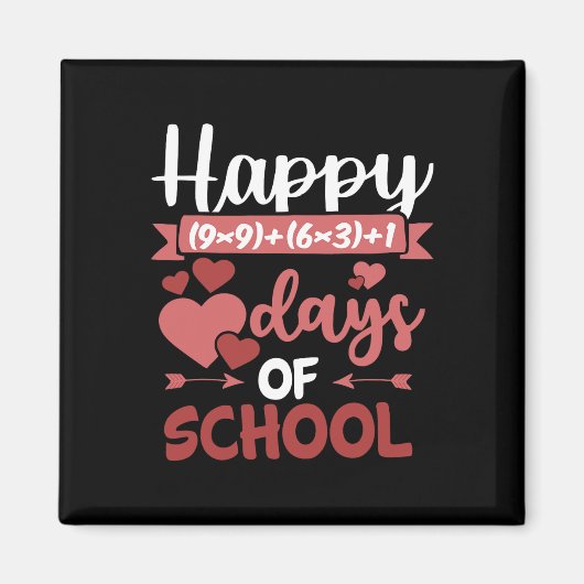 幸せな100日の学校数学フォーミュラValentines D マグネット (正面)