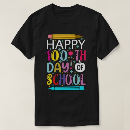 幸せな100日の学校100日学校 Tシャツ (デザイン正面)