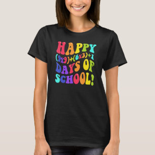 幸せな100日の学校100日目先生数学Fo Tシャツ