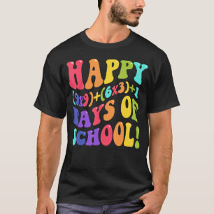 幸せな100日の学校100日目先生数学Fo Tシャツ
