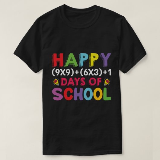 幸せな100日の学校100日100日 Tシャツ (デザイン正面)