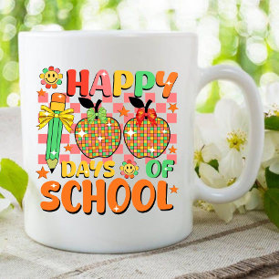 幸せな100日の学校。先生感謝 コーヒーマグカップ