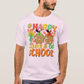 幸せな100日の学校。先生感謝 Tシャツ (正面)