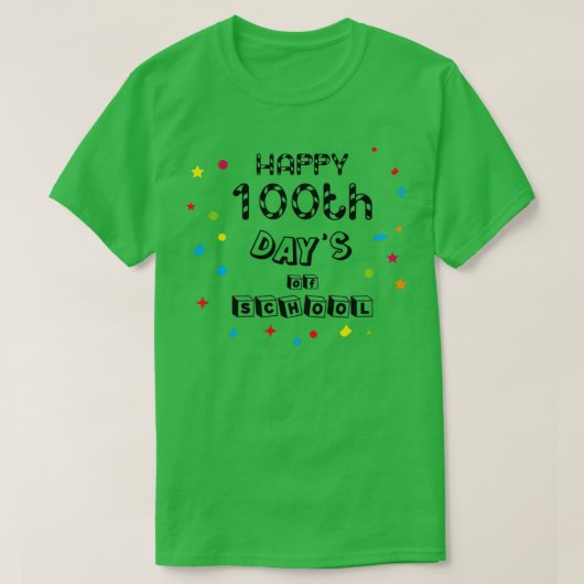 幸せな100日の学校 Tシャツ (デザイン正面)