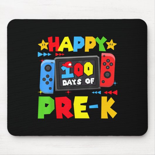 幸せな100日のPre-k Gaming 100th Day School Bo マウスパッド (正面)
