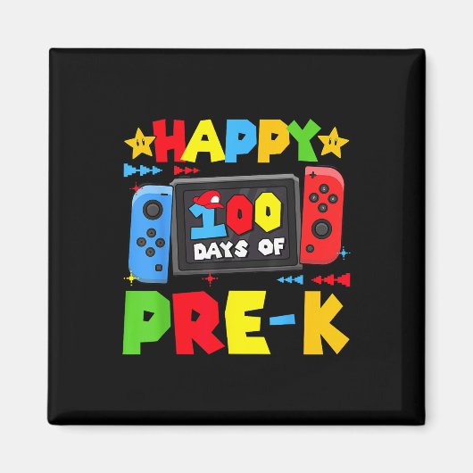 幸せな100日のPre-k Gaming 100th Day School Bo マグネット (正面)
