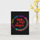 幸せな100日女の子のための学校の100日 カード (黄色い花)