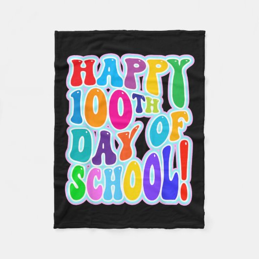 幸せな100日学校の100の日2 フリースブランケット (正面)