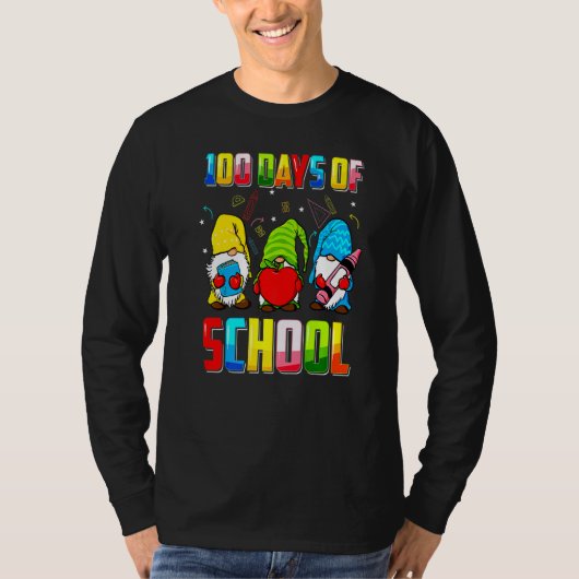 幸せな100日学校の3つの格言バーチャルティー Tシャツ (正面)