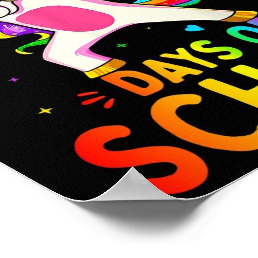 幸せな100日目100学校女子の魔法の日K ポスター (角)