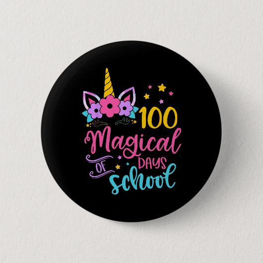 幸せな100日目100学校女子の魔法の日K 缶バッジ (正面)
