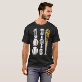 幸せな100日目100日の学校野球ティーチ Tシャツ (正面フル)