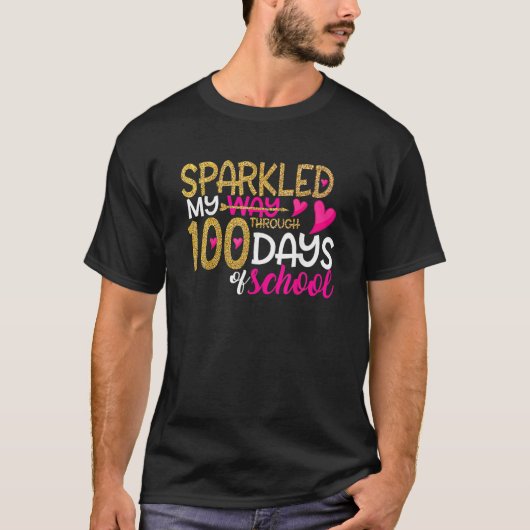 幸せな100日目100日を通じて Tシャツ (正面)