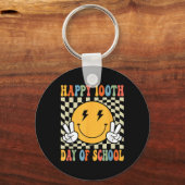 幸せな100日100th学校の日先生少年 キーホルダー (正面)