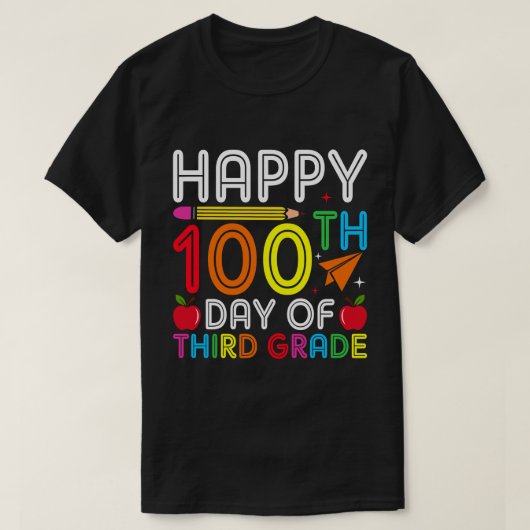 幸せな100日3年生 Tシャツ (デザイン正面)