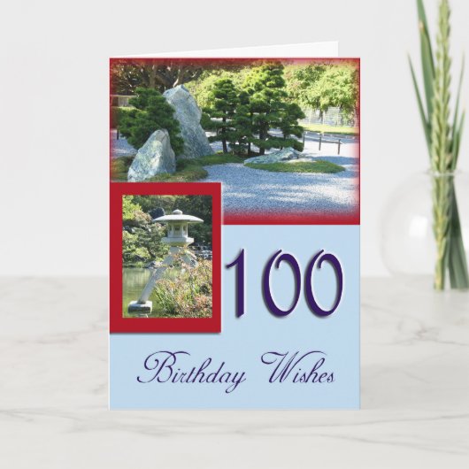 幸せな100番目の誕生日グリーティングカード カード (正面)