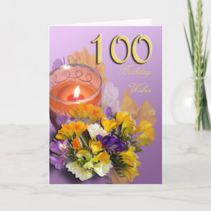 幸せな100番目の誕生日グリーティングカード カード